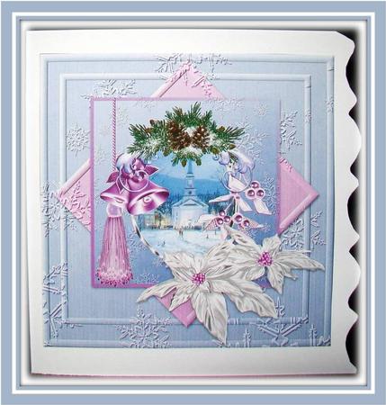 8 x 8" Topper - Christmas (morning Glory) by Rae Trees