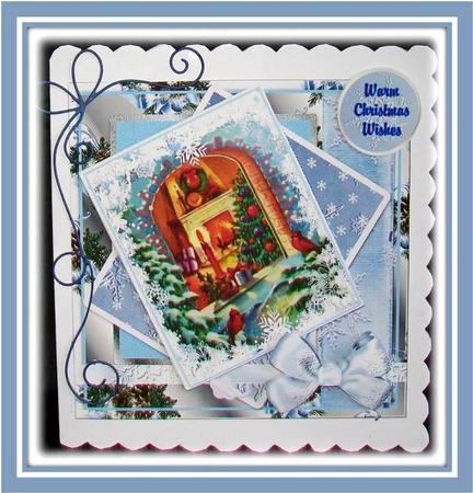 8 x 8" Topper - Christmas Window by Rae Trees