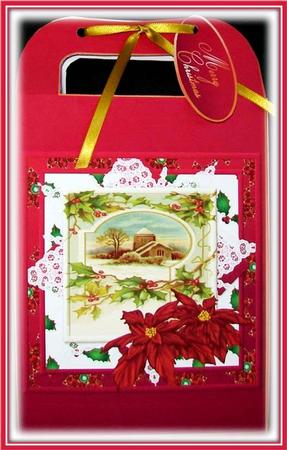 Large Gift Bag with Handles - Winter Celebrations by Rae Trees