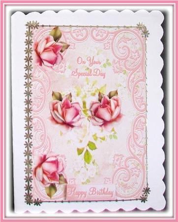Pretty Pink Roses by Rae Trees