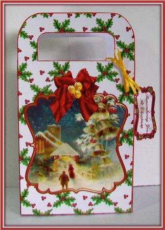 Large Gift Bag with Handles - Remembering You at Christmas by Rae Trees
