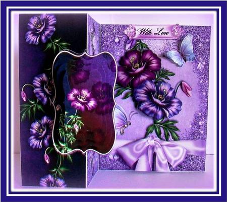Purple Passion No Holes Cut and Fold Card Kit by Rae Trees