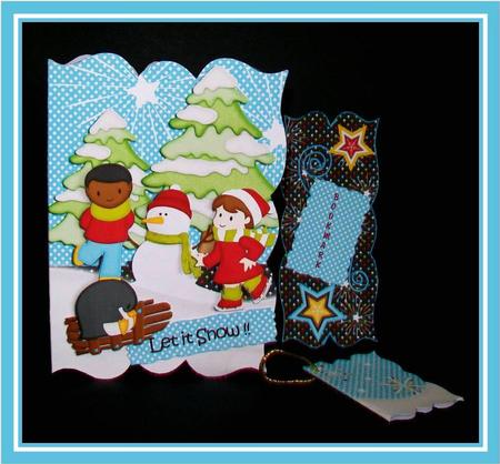 Minikit - 5x7 Fun in the Snow Bracket Card by Rae Trees