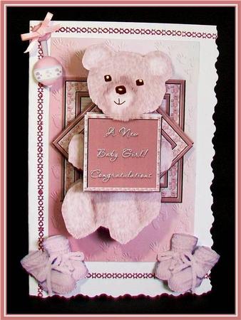 Baby Girl Congratulations Card Mini Kit by Rae Trees