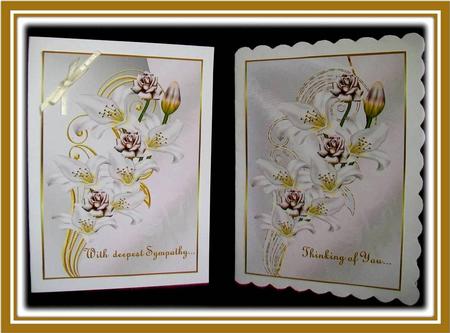 Sympathy Lillies and Roses Toppers by Rae Trees