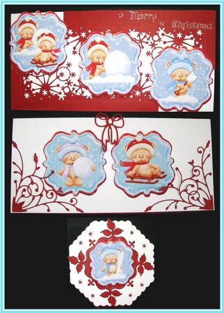 Christmas Teddie Toppers by Rae Trees