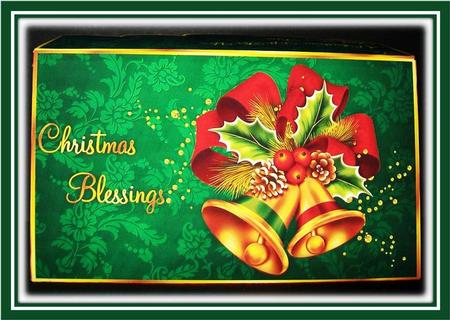 Christmas Bells in Green Money/gift Voucher Wallet by Rae Trees