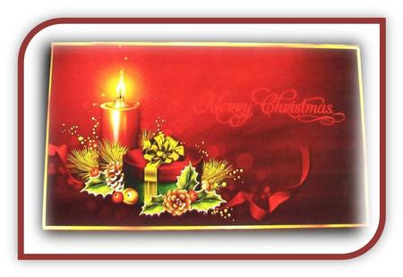 Christmas Candle Money/gift Voucher Wallet by Rae Trees