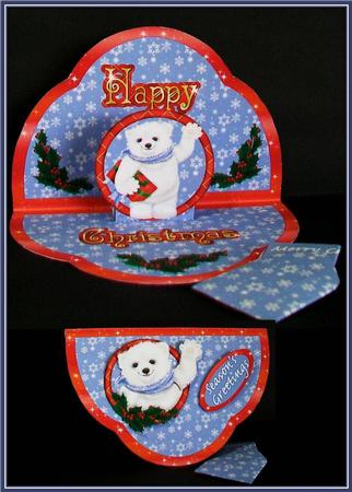 Christmas Bear Easy Pop-up by Rae Trees