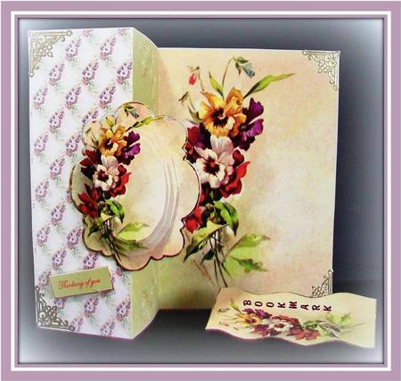 Pansy No Hole Foldback Mini Card Kit by Rae Trees