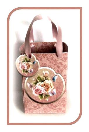 Butterflies and Roses Gift Bag by Rae Trees