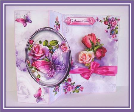 Flutters and Flora in Pinks No Holes Cut and Fold by Rae Trees
