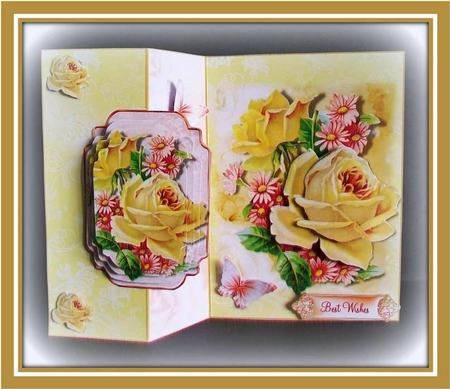 Vintage Lemon Roses No Holes Fold Mini Kit by Rae Trees