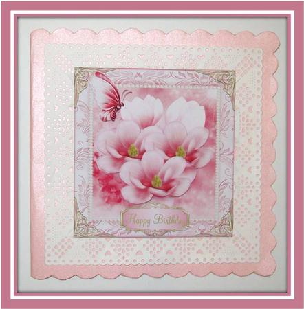 Magnolia Beauty Pink 8x8 Topper by Rae Trees
