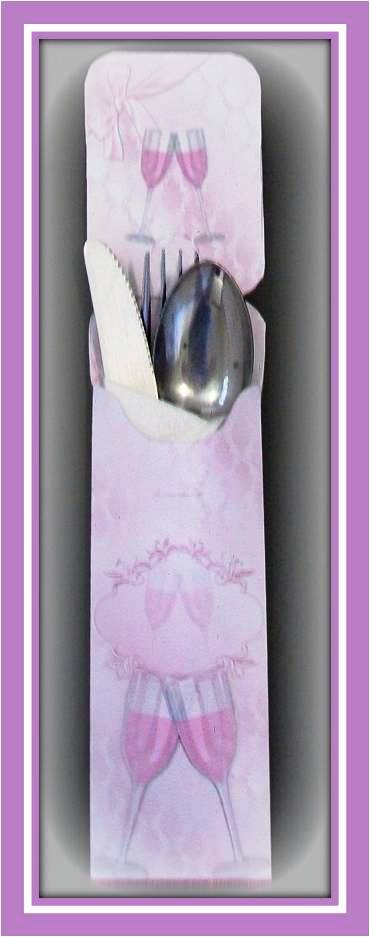 Celebration Glasses Cutlery Wrap by Rae Trees