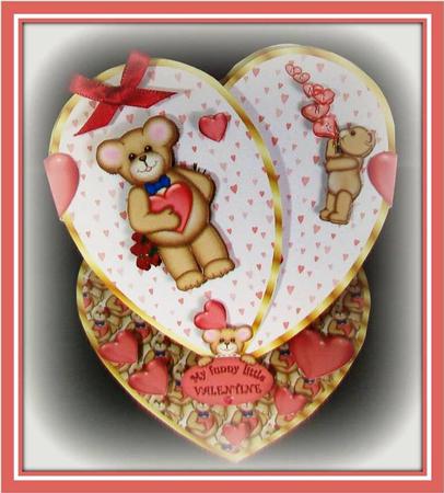 Teddy Bear with Heart Easel Mini Kit by Rae Trees