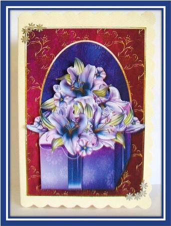 A Gift Box of Purple Lilies by Rae Trees