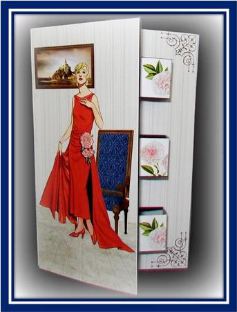 Double Pop Out Card - Vintage Fashion 10 by Rae Trees