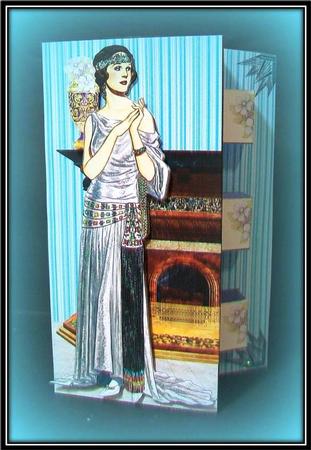 Double Pop Out Card - Vintage Fashion 9 by Rae Trees