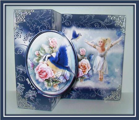 Angel Flutters No Holes Fold Card Mini Kit by Rae Trees