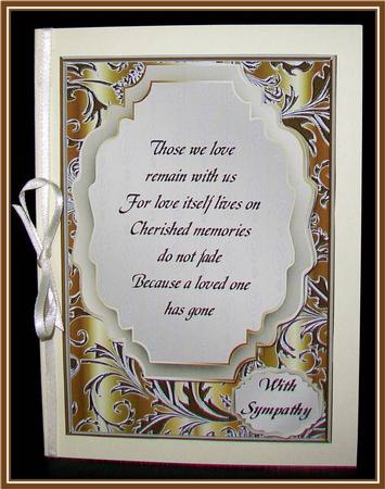 Sympathy Card with Poem - Either Gender by Rae Trees