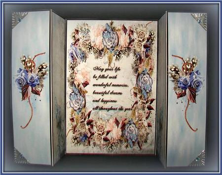 Panel Blue Flowers by Rae Trees