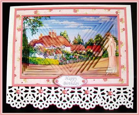 Cottage View 3D Illusion Card 2 Sheet Mini Kit by Rae Trees