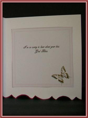8 Inch Insert - Sympathy - God Bless - Pink - Butterfly by Rae Trees