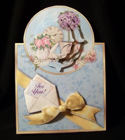 The Flower Shelf - Vertical Foldback Card by Rae Trees