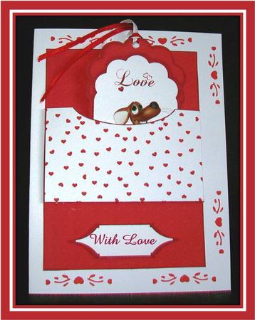 Little Love Mouse Pocket Card Front & Topper by Rae Trees