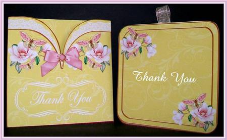 Lemon Magnolia Thank You Vintage Pocket Pull Card Kit by Rae Trees