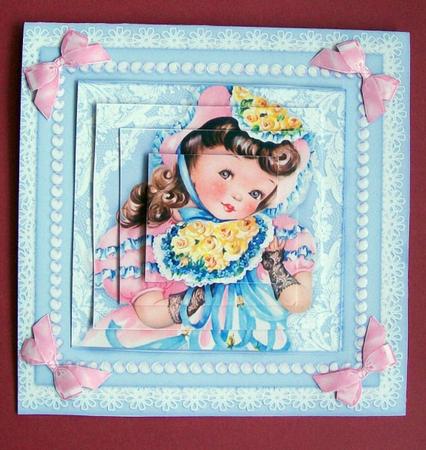 Precious in Pink - Pyramid Card by Rae Trees