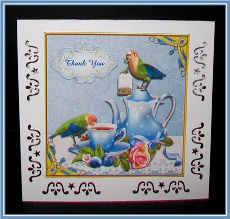 Lovebirds N Tea 8x8 Mini Kit by Rae Trees