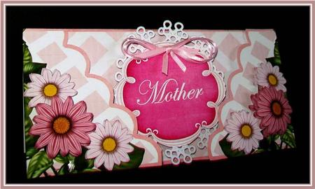 Pink Daisy Mother 3D Fancy Lattice Card Kit by Rae Trees