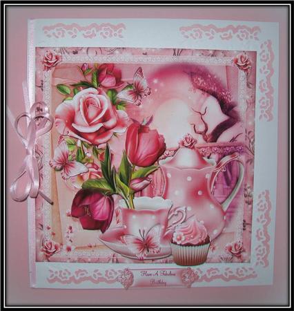 Beautiful Time for Tea Card Front Mini Kit by Rae Trees