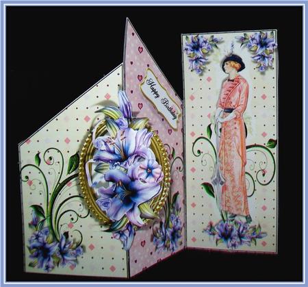 Lovely Tri Fold Antique Lady Stunning by Rae Trees