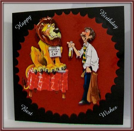 Your Dinner's in the Cat Decoupage Sheet by Rae Trees