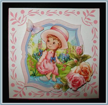 Quiet Moment Birthday Card Topper & Decoupage by Rae Trees