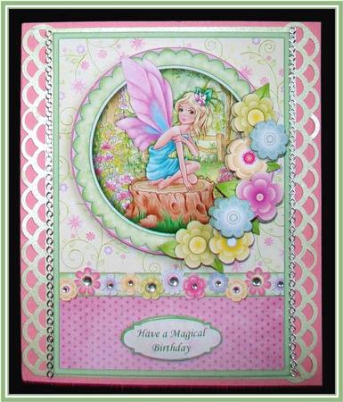 A Special Birthday Wish Card Topper & Decoupage by Rae Trees