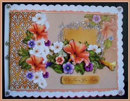 Layered Card Front Mini Kit - Spring Bouquet by Rae Trees