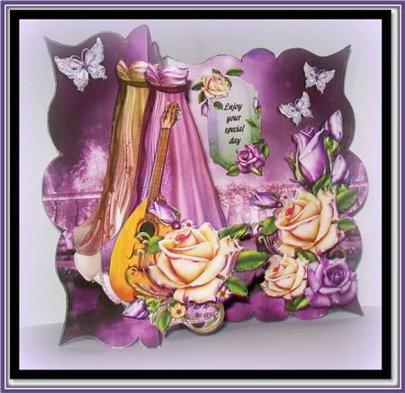 A Mid Summers Night - Fancy Shaped Fold-back Card by Rae Trees