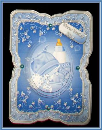 Shaped Card Mini Kit - Baby Boy by Rae Trees