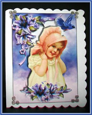 Little Girl Blue Sweet and Cute by Rae Trees