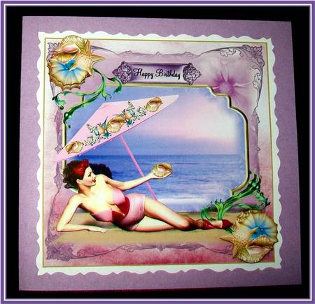 50's Style Wish You Were Here! Card Front Mini Kit by Rae Trees