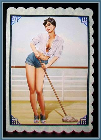 1950's Pin Up Girl Alice May A4 (white) by Rae Trees