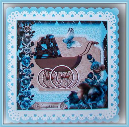 Retro Style Baby Boy Pram Mini Kit by Rae Trees