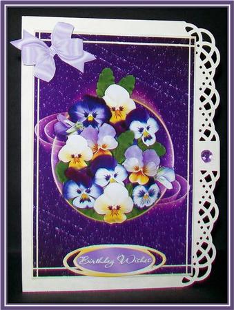 Pansies in Motion Birthday or Get Well by Rae Trees