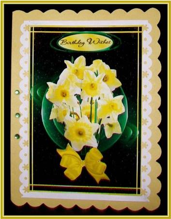 Daffodils in Motion Birthday or Get Well by Rae Trees