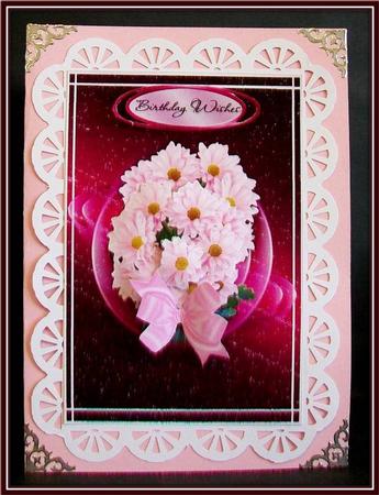 Crysanthimum in Motion Birthday or Get Well by Rae Trees