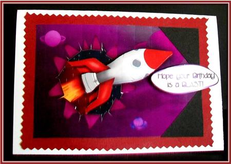 Rocket Ripped Birthday by Rae Trees